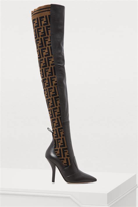 fendi boots cheap|thigh high fendi boots.